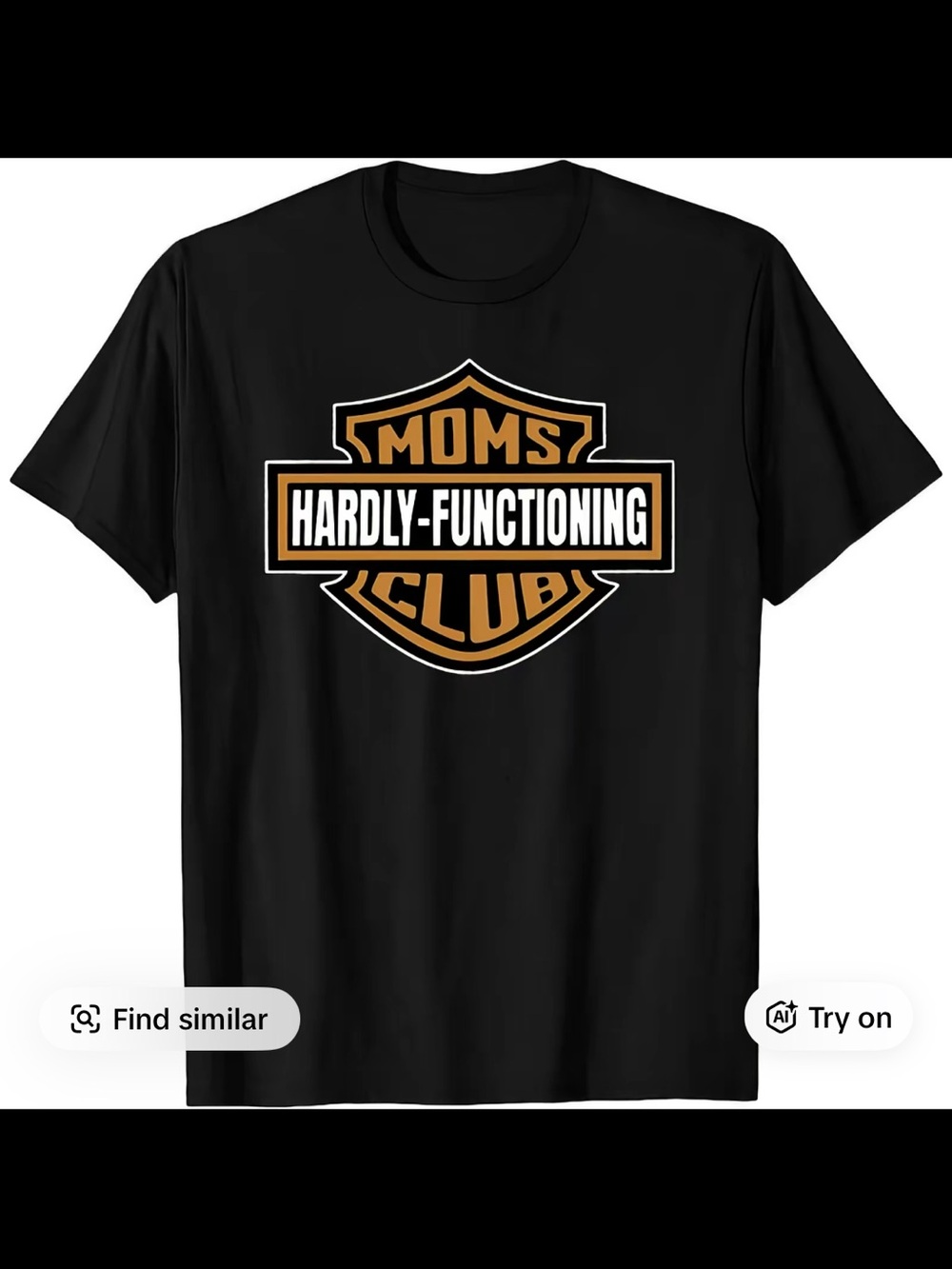 Hardly-Functioning Moms Club Graphic T-Shirt - Black